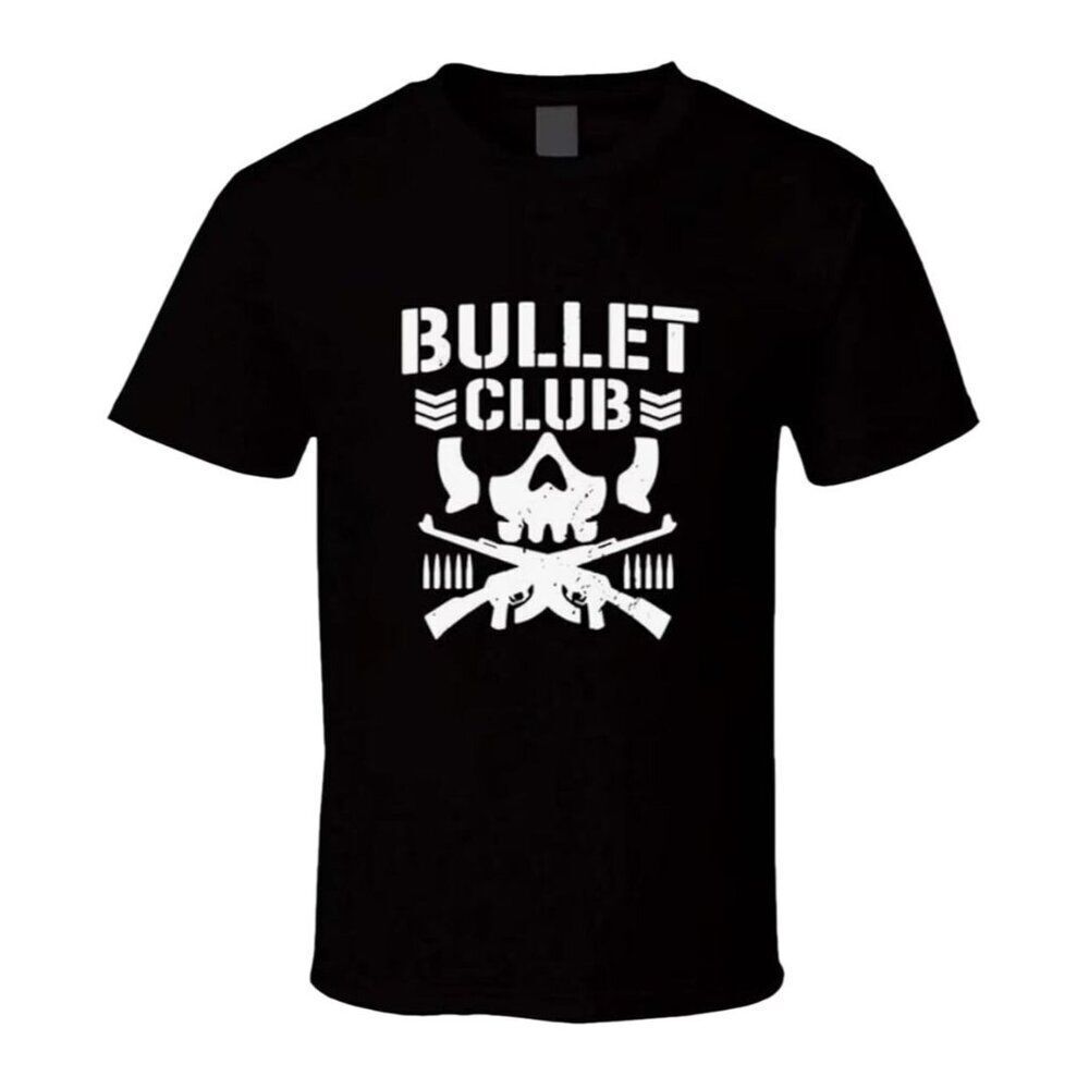 Bullet Club T-Shirt 2XL Black Pro-Wrestling Bullet Logo Front & Back Cotton